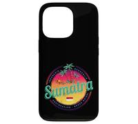 Custodia per iPhone 13 Pro Sumatra Indonesia retrò tramonto vintage souvenir