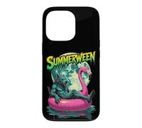 Custodia per iPhone 13 Pro Summerween Werewolf Retro Horror Beach Halloween in estate