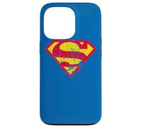Custodia per iPhone 13 Pro Superman Classic yello & Red Logo Distressed