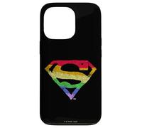 Custodia per iPhone 13 Pro Superman Rough Rainbow Pride Logo