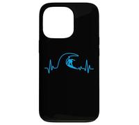 Custodia per iPhone 13 Pro Surfer Heartbeat Surfing Heart Pulse - Tavola da surf Big Wave Fun