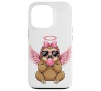 Custodia per iPhone 13 Pro Sweet Valentine's Day Sloth Angel With Pink Wings