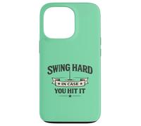 Custodia per iPhone 13 Pro Swing Hard In Case You Hit It More Holes Golf Meme