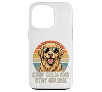 Custodia per iPhone 13 Pro T-shirt per cani vintage Golden Retriever Life Is Golden