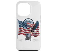 Custodia per iPhone 13 Pro T-shirt Truck Driver Trucker Da Uomo Dad Big Rig American