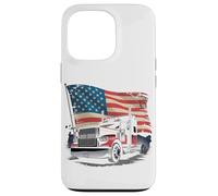 Custodia per iPhone 13 Pro T-shirt Truck Driver Trucker Da Uomo Dad Big Rig American