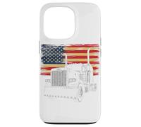 Custodia per iPhone 13 Pro T-shirt Truck Driver Trucker Da Uomo Dad Big Rig American