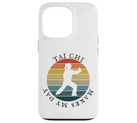 Custodia per iPhone 13 Pro Tai Chi rende il mio giorno, donne retrò vintage anni '80 Yin Yang