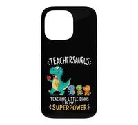 Custodia per iPhone 13 Pro Teachersaurus Insegnante Umorismo Insegnare Piccoli Dinosauri