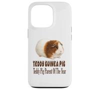 Custodia per iPhone 13 Pro Teddy Guinea Pig Genitore dell'anno, grazioso design Cavy