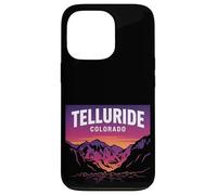Custodia per iPhone 13 Pro Telluride Colorado Retro Montagna Tramonto