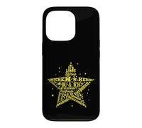 Custodia per iPhone 13 Pro Termini di Natale in forma di stella nuvola parola