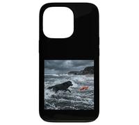 Custodia per iPhone 13 Pro Terranova Dog Ocean Rescue Waves Scena costiera