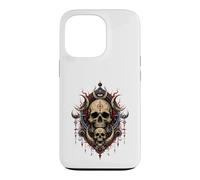 Custodia per iPhone 13 Pro Teschio Occulto Luna Sigillo Mistico Gotico Visionario Horror Art