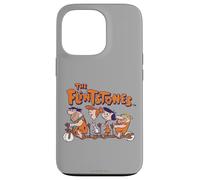 Custodia per iPhone 13 Pro The Flintstones Fred Wilma Betty Barney on Bike
