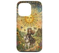 Custodia per iPhone 13 Pro The Sun Tarot Card Celestial Maiden Horse
