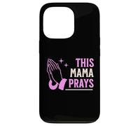 Custodia per iPhone 13 Pro This Mama Prays Womens Religious Floral Faith