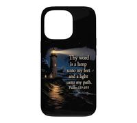Custodia per iPhone 13 Pro Thy Word is a Lamp unto My Feet - Psalm 119:10 Faith Verse