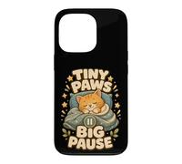 Custodia per iPhone 13 Pro Tiny Paws Big Pause gatto pisolino relax