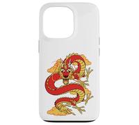 Custodia per iPhone 13 Pro Traditional Zodiac Lucky Red Oriental Chinese Dragon
