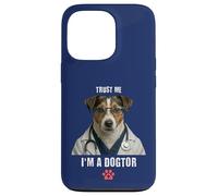 Custodia per iPhone 13 Pro Trust I'm A Dogtor Funny Jack Russel Pet Veterinario Chirurgo