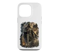 Custodia per iPhone 13 Pro Tyr Guerriero Rune Vichinghi Mitologia Norrena