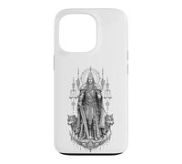 Custodia per iPhone 13 Pro Tyr Norse War Justice Wolf Rune Mitologia Opera d'arte
