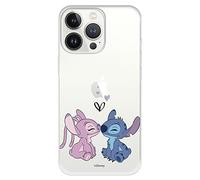 Custodia per iPhone 13 Pro Ufficiale di Lilo & Stitch - Angel & Stitch Beso per proteggere il tuo cellulare. Custodia in silicone flessibile con licenza ufficiale Disney