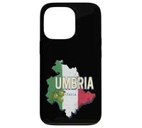 Custodia per iPhone 13 Pro Umbria Italia Regione retrò Mappa Vintage Souvenir