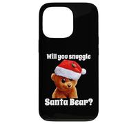 Custodia per iPhone 13 Pro Umorismo natalizio Will You Snuggle Christmas Bear