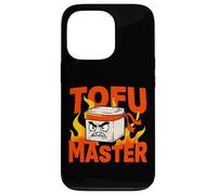 Custodia per iPhone 13 Pro Umorismo vegano sul karate di Tofu Master Angry Ninja