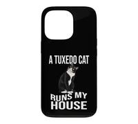 Custodia per iPhone 13 Pro Un gatto smoking corre la mia casa Il capo della mia casa