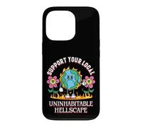 Custodia per iPhone 13 Pro Uninhabitable Hellscape Divertente cambiamento climatico Meme Terra