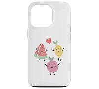 Custodia per iPhone 13 Pro Valentine Raspberry Lemon Anguria Cuore Love Red Fun Tee