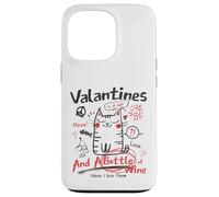 Custodia per iPhone 13 Pro Valentines Is A Cat And A Bottle Of Wine Cause I Love Them