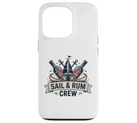 Custodia per iPhone 13 Pro Vela e Rum Crew Divertente Sailing Captain Sailor