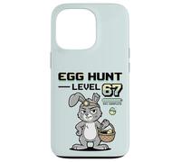 Custodia per iPhone 13 Pro Videogioco di Caccia all'uovo del coniglietto pasquale del giocatore livello 67