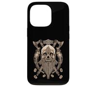Custodia per iPhone 13 Pro Viking Skull with Beard - Viking Axe - Viking Drinking Horn