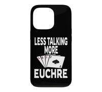 Custodia per iPhone 13 Pro Vincitore del gioco di carte Funny Less Talking More Euchre