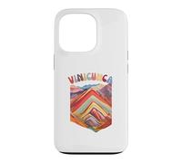 Custodia per iPhone 13 Pro Vinicunca Rainbow Montagne del Perù