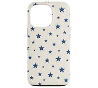 Custodia per iPhone 13 Pro Vintage American Patriotic Stars Pattern Blu USA Style