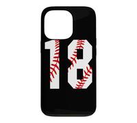 Custodia per iPhone 13 Pro Vintage Baseball Mom #18 Jersey giocatore di baseball numero 18
