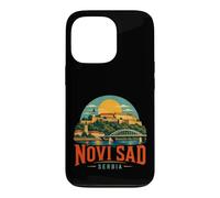Custodia per iPhone 13 Pro Vintage Novi Sad Serbia Viaggio Souvenir Regalo