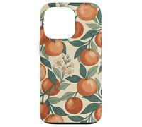 Custodia per iPhone 13 Pro Vintage Orange Fruit and Blossom Botanical Pattern