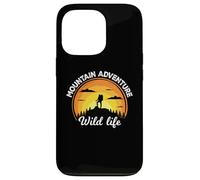 Custodia per iPhone 13 Pro Vintage Retro Mountains Outdoor Wildlife Mountain Adventure