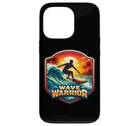 Custodia per iPhone 13 Pro Wave Warrior Surfer Citazione Amante Surf Board Ocean Fun
