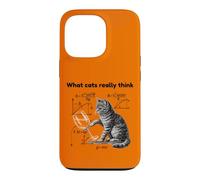 Custodia per iPhone 13 Pro What Cats Really Think Funny Cat Physics Humor Men Women
