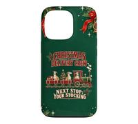 Custodia per iPhone 13 Pro Whippet Dog Funny Xmas Train Crew