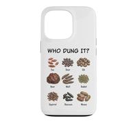 Custodia per iPhone 13 Pro Who Dung It? Funny Animal Droppings Nature Diagram Detective