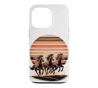 Custodia per iPhone 13 Pro Wild Horses Running Free Equestrian Horse Lover